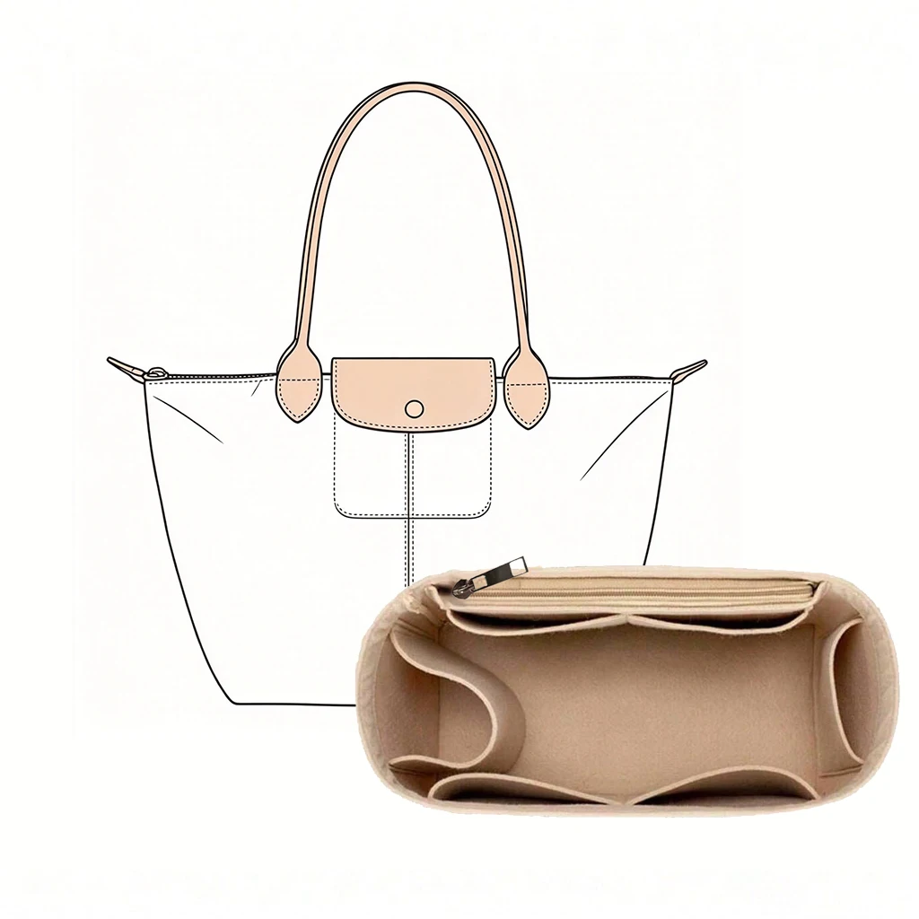 Cosmetic Bags - Organizador de Bolsos, Inserto de Fieltro
