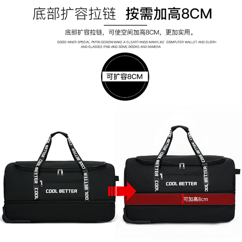 Bolsa de gran capacidad con ru - Foldable Rolling Luggage Bag reseña y precio