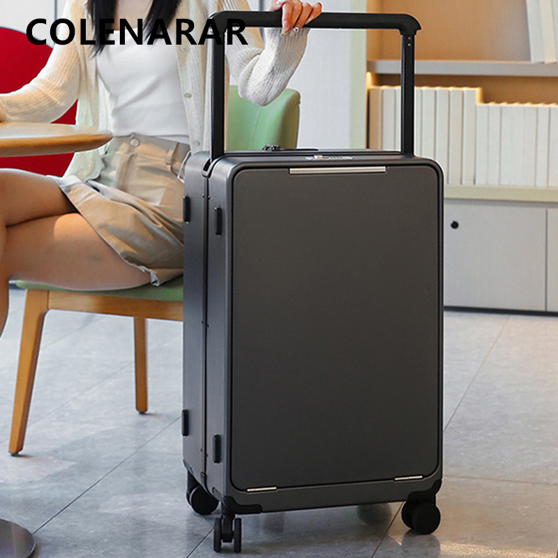 COLENARA Maleta de Viaje de Gr - Front Opening Laptop Luggage 24 Inch reseña y precio